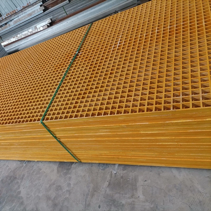 Anti Slip Plastic Walkway Gritted Top Molded 38mm FRP GRP Grating