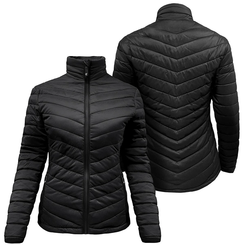 Women's Puffer Heated Jacket Lightweight Battery Pack Powered Clothing