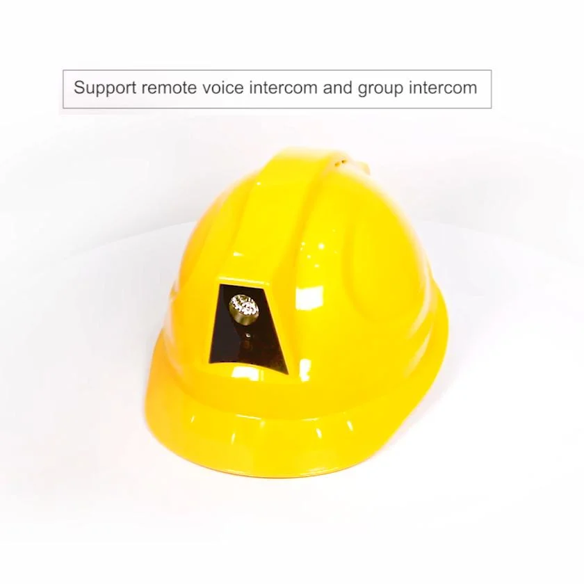 Electric Power Inspection ABS Plastic Safety Helmet 4G Wireless Hard Hat 1080P Camera