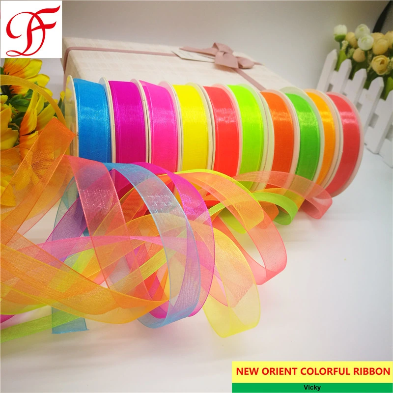 Factory in China 100% Nylon Organza Ribbon Grosgrain Satin Petersham Gingham Ribbon for Decoration/Gifts/Wrapping