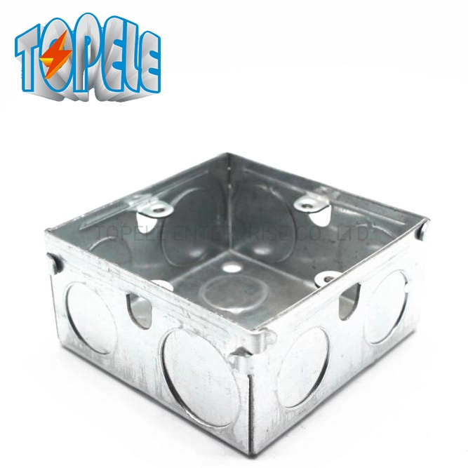 Galvanizado de acero de 1 de la pista 3X3 35mm de profundidad Gi conducto metálico eléctrico Cable cajas de interruptores /Gi caja de conductos