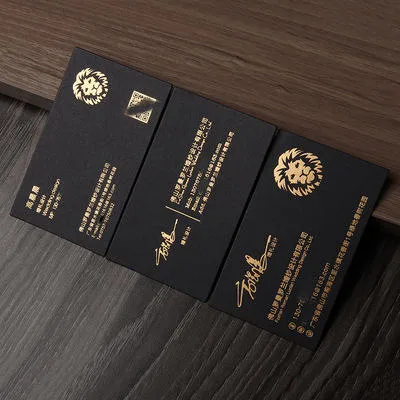 High Quality Luxury Embossed Gold Foil Business Card with Logo Custom Business Card Printing