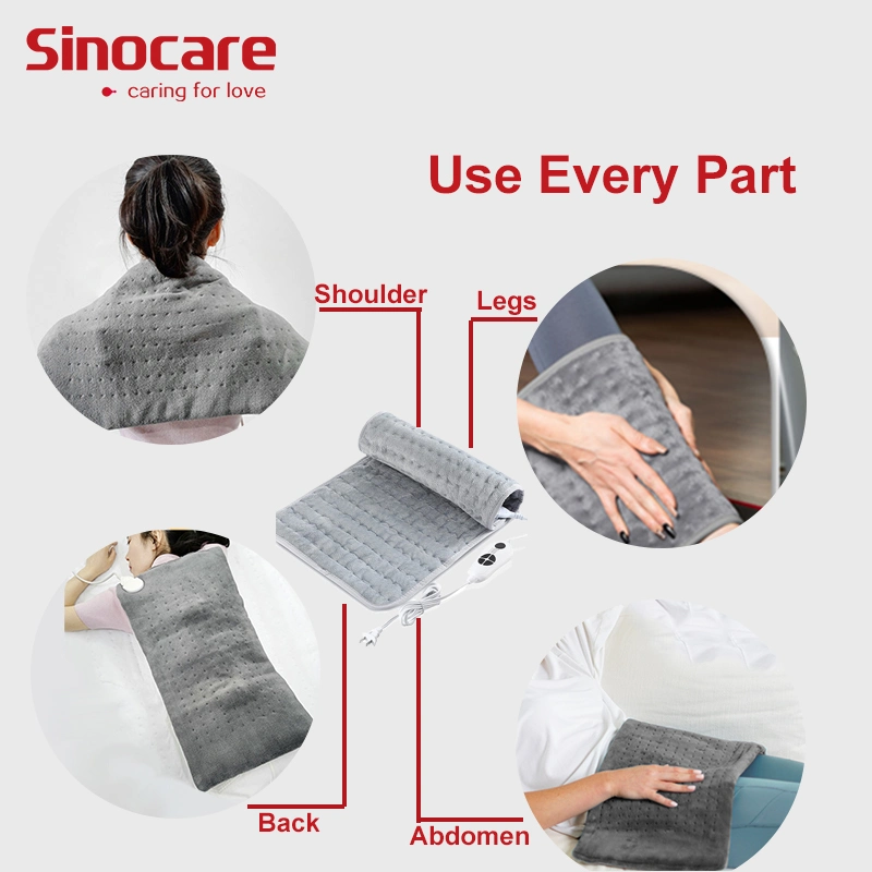 Sinocare Heating Pad Cosy Fleece Machine Washable Belly Warmer Electric Heating Pad for Winter