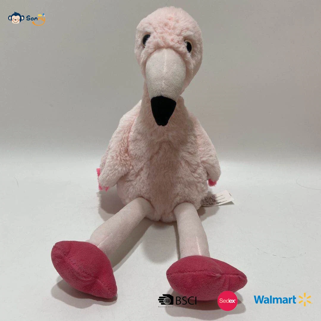 30 Cm New Adorable Embriodery Flamingo Plush Toy Best Gift for Birthdays & Home Decoration