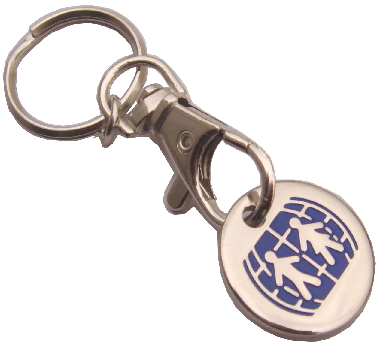 Customized Supermarket Trolley Coin Keychain