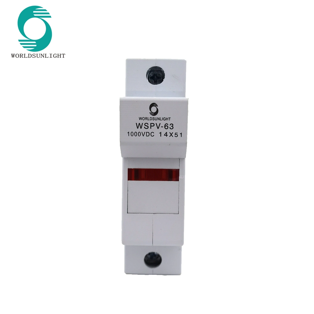 Worldsunlight Wspv-63 CE DC 1000V 14*51mm 40A 50A 63A Solar PV Fuse Link with Fuse Holder Box