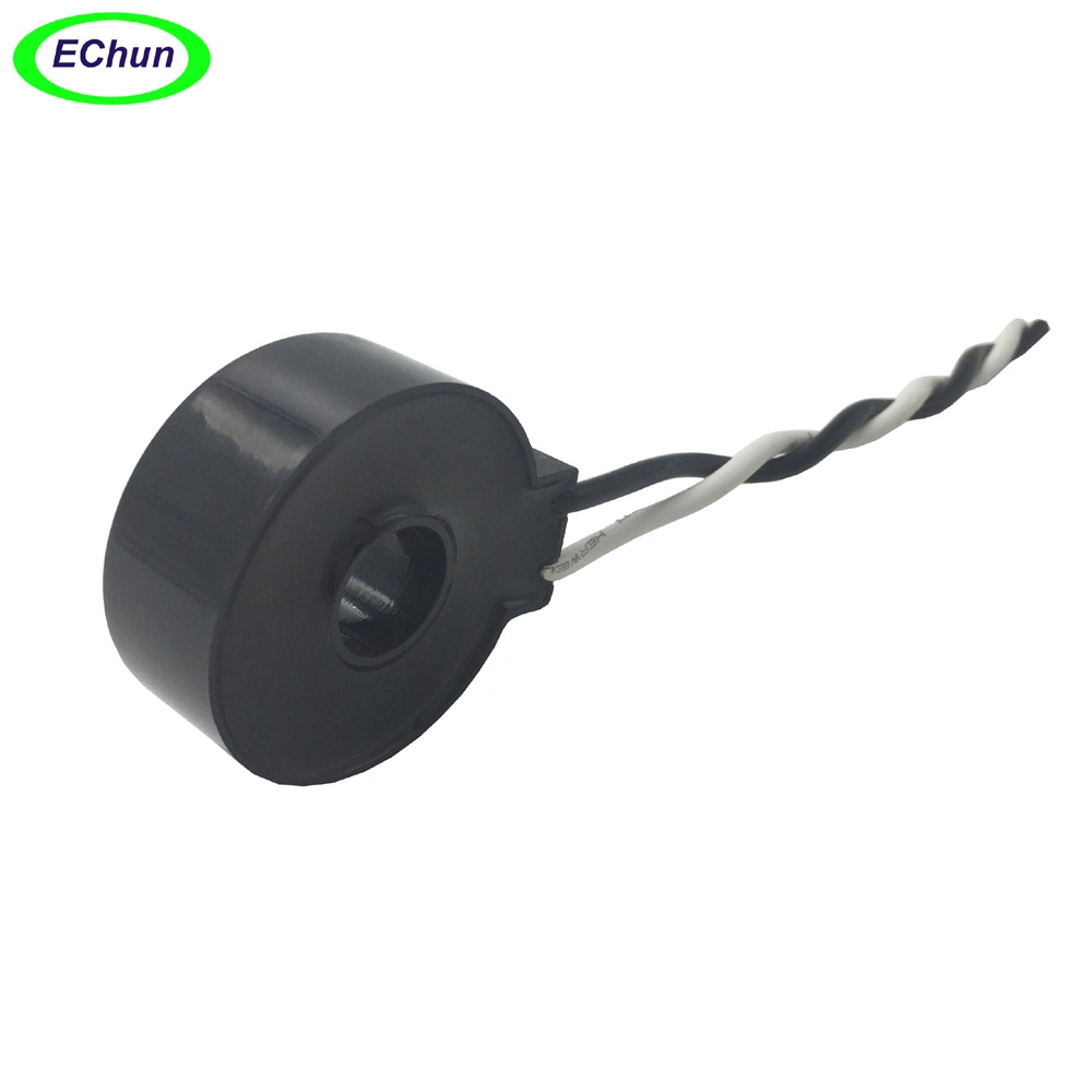 Ecol13 UL 2808 Xoba 13mm Hole 0-100A Mini Precision Lead Wire Type Through-Type Solid Core Current Transformer for Energy Monitoring