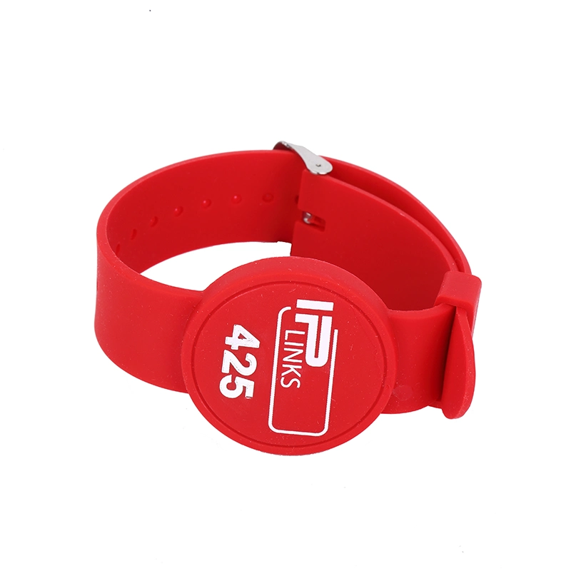 Waterproof 13.56MHz RFID Silicone Wristband with LED Light for Waterparks