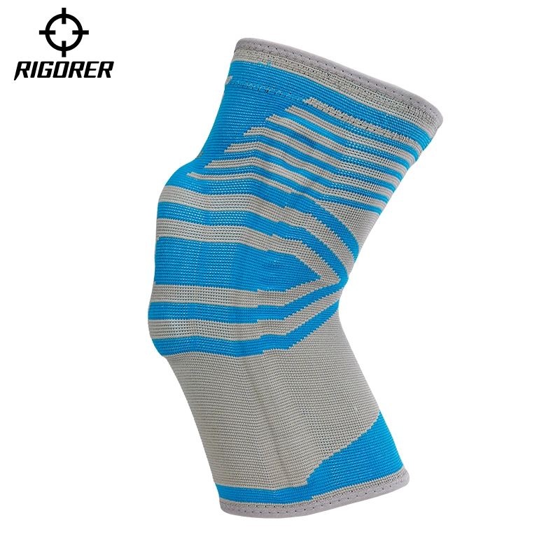 Neue Riemen Druckgestrickte Sport Knieschoner Nylon Atmungsaktives Knie Pads Basketball Running Mountaineering Knieschoner