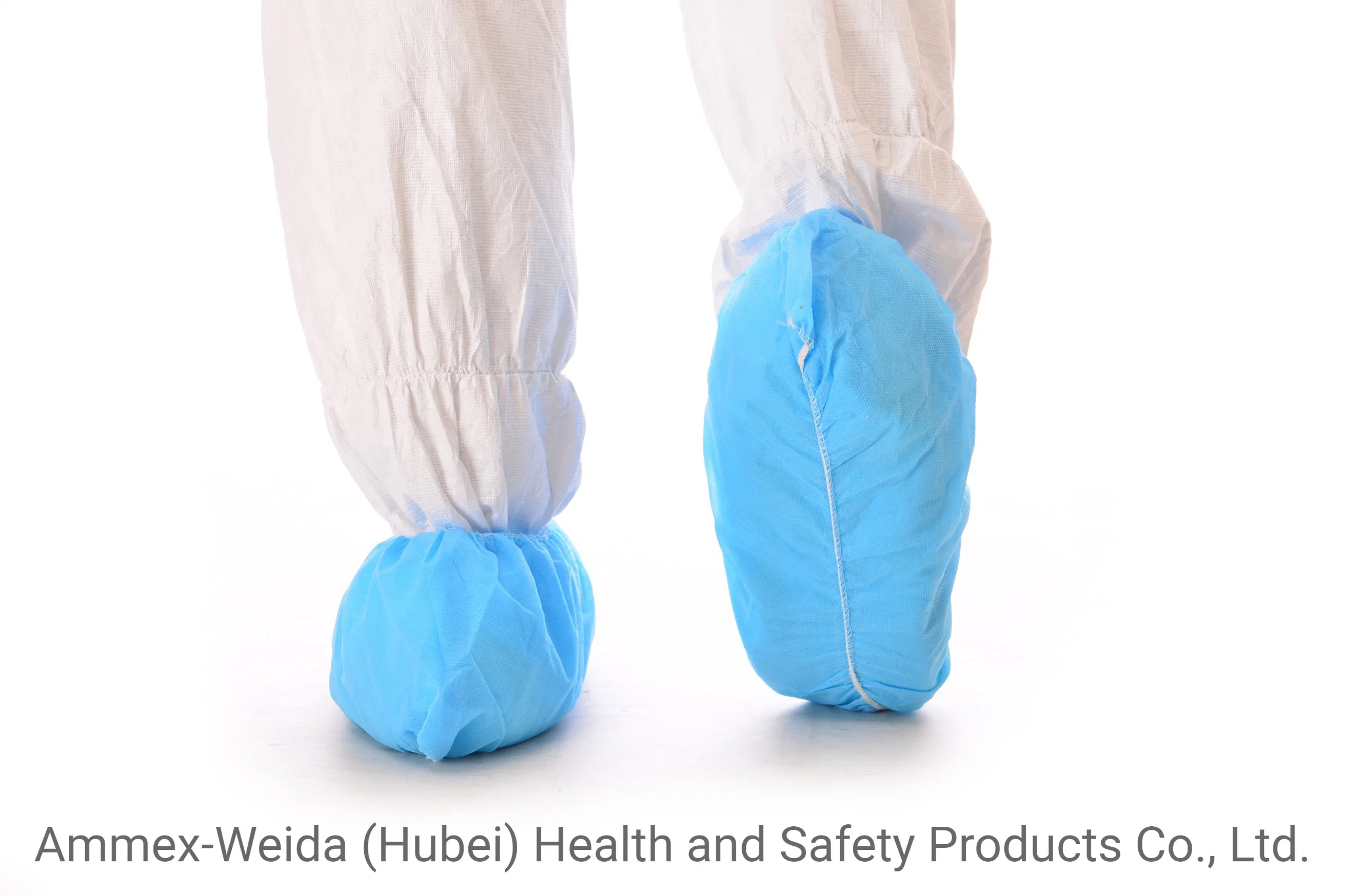 Disposable Medical Use Non-Woven Shoe Cover with Elastic Rubber Around All Parts for Clinic/Hospital