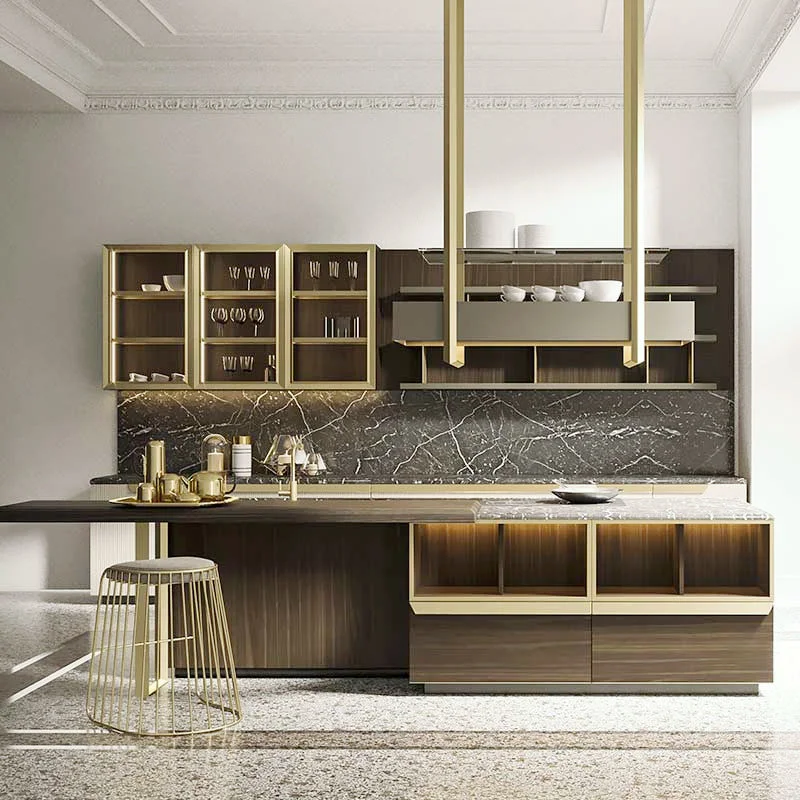 Europäische Moderne Design Maßgeschneiderte Shaker Stil Massivholz Küchenschrank