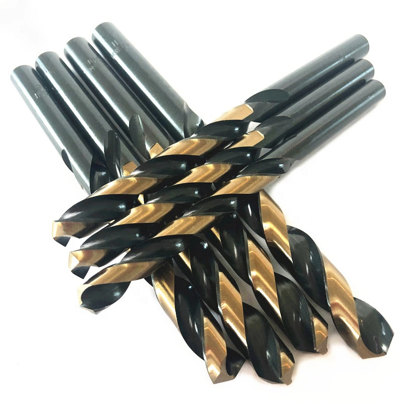 12pcs HSS recouvert de noir et or Twist forets pour le métal