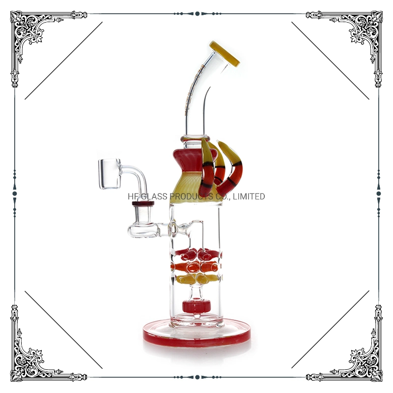 الجملة 11.5 بوصة فينكس ستار شورهيد PERC الزجاج يدخن المياه الأنابيب الأمريكية Northstar Glass Rod DAB Oil Rig Factory