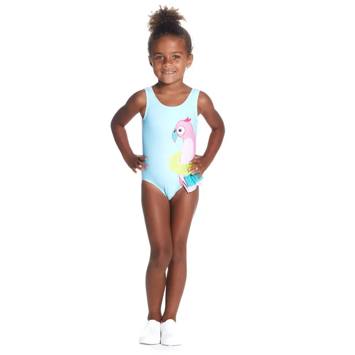 Girls Swimwear 1-Piece Swimsuit with Upf 50+ Sun Protection