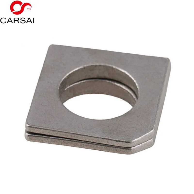 304 Stainless Steel Square Taper Gasket Inclined Gasket for Grain Steel with Flat Washer Missing Angle GB853 Square Bevel Washers