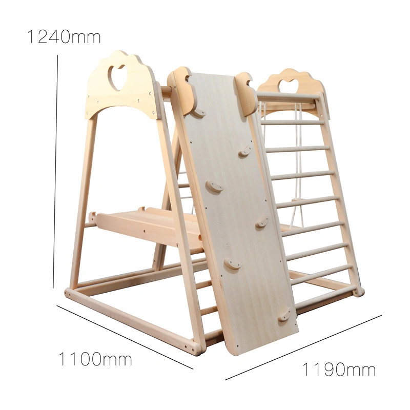 Indoor Playground Wooden Climbing Playset for Kids & Toddlers