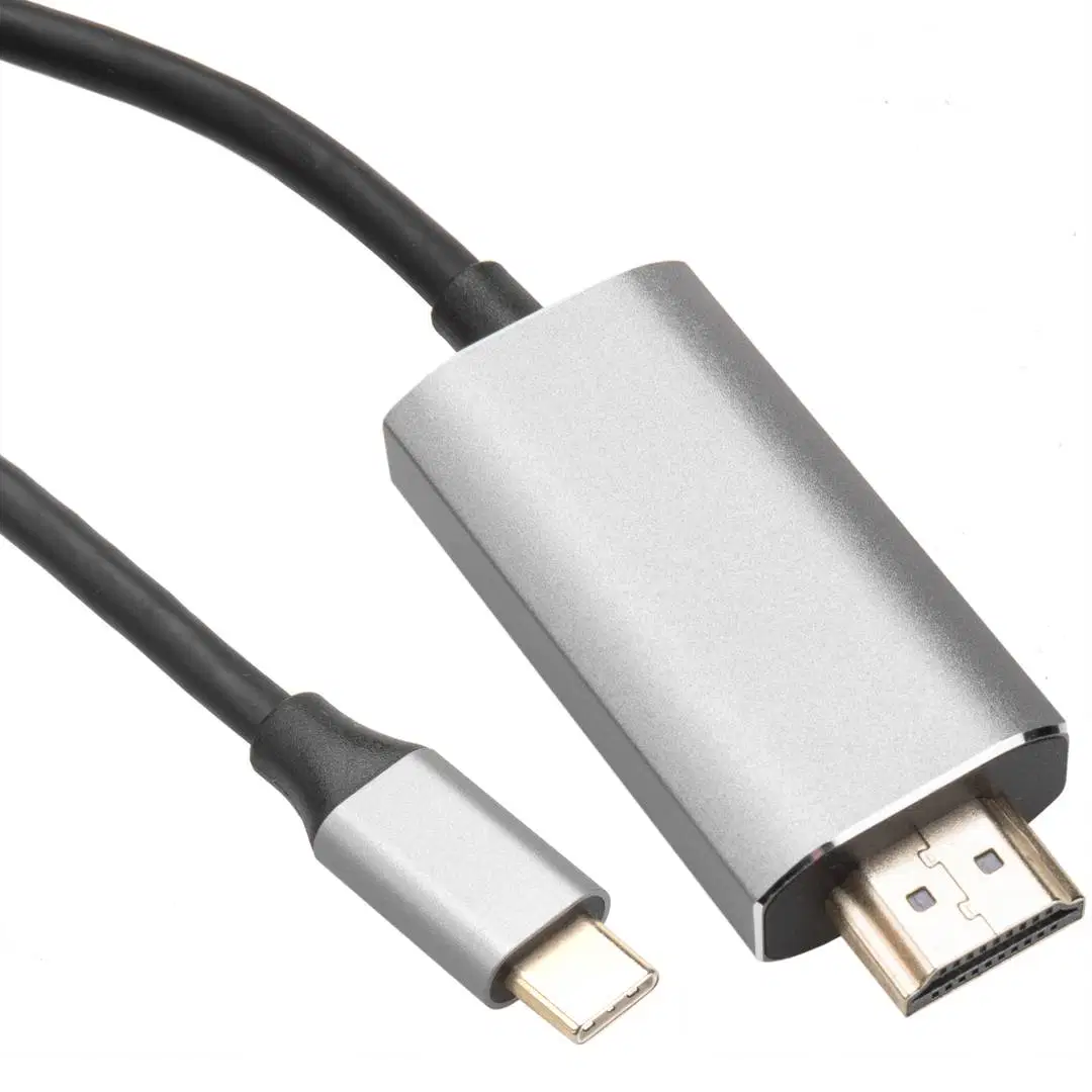 USB tipo-C para HDMI Cabo Adaptador para notebooks e dispositivos móveis phone 4K/60Hz 1,8m