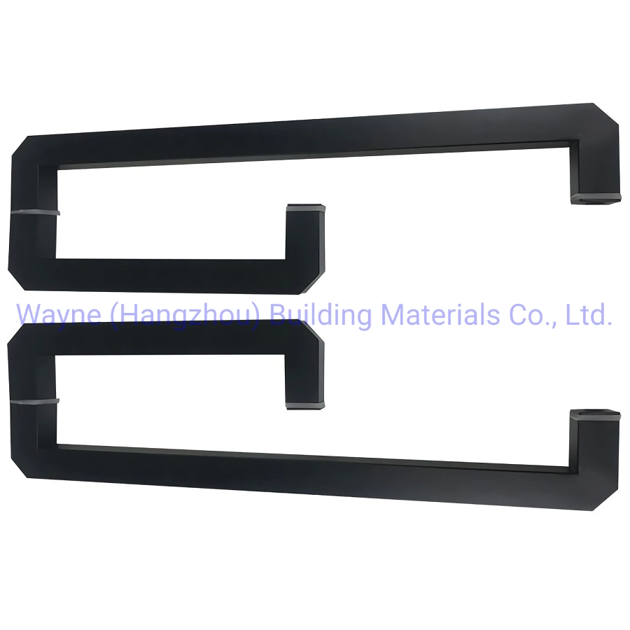 Handle Hardware Matt Black Stainless Teel Handle for Shower Door China Shower Handle Glass Door Handle Shower Room Handle Aluminum Alloy Handle Vsh2104b