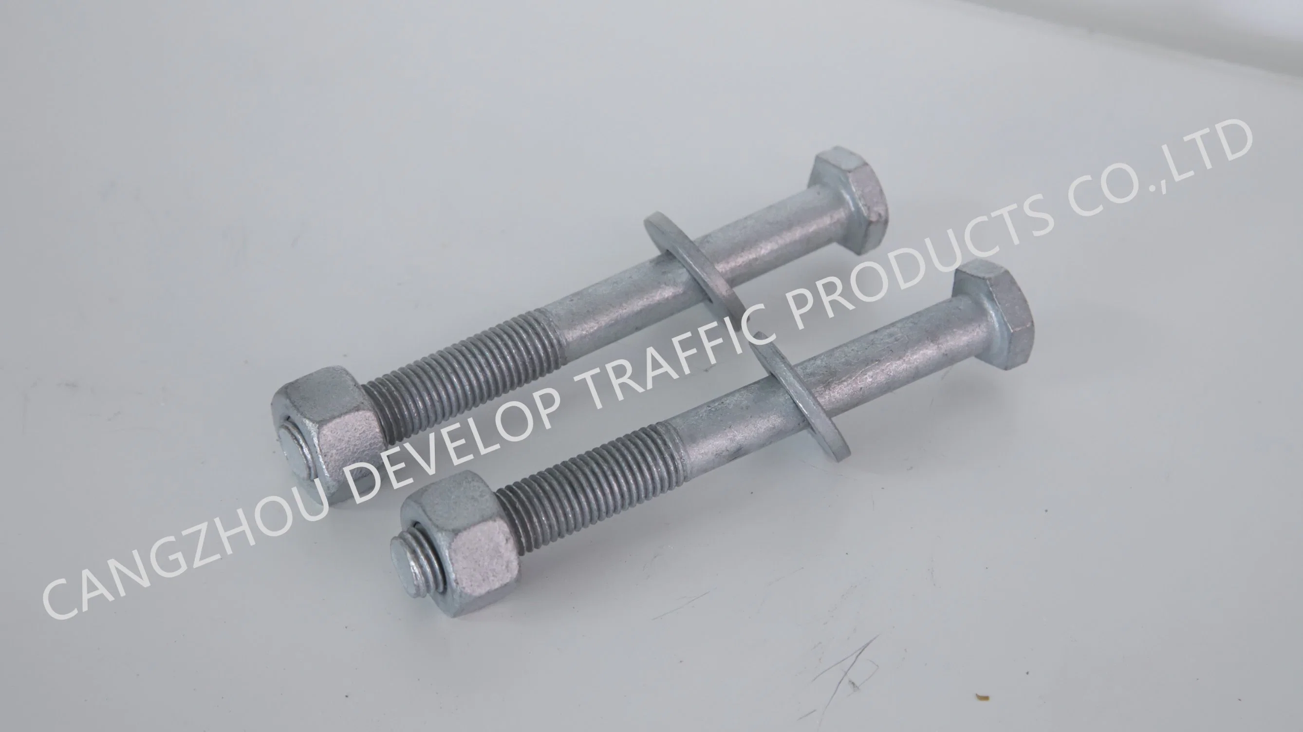 Hot Dipped Galvanized Steel Bolt and Nut for Guardrail Construction