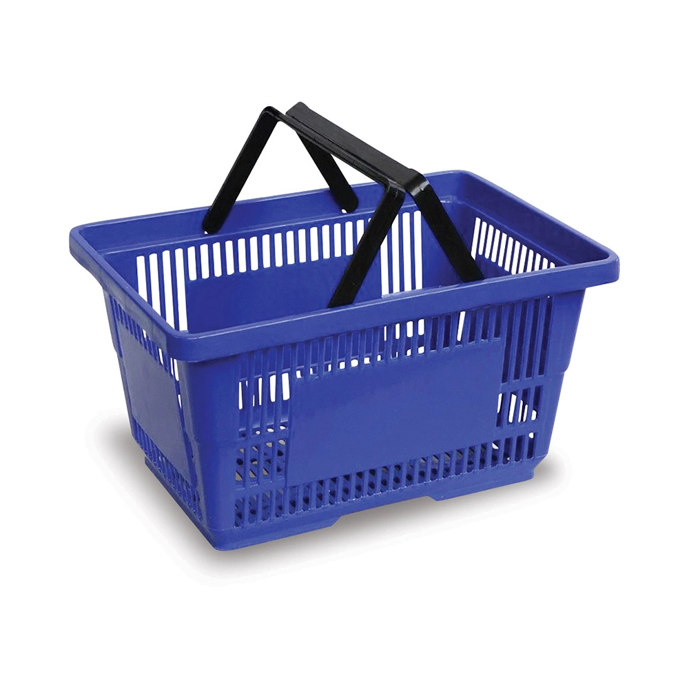 High quality/High cost performance Handle Design Plastic Wicker Shopping Basket (JS-SBN03)