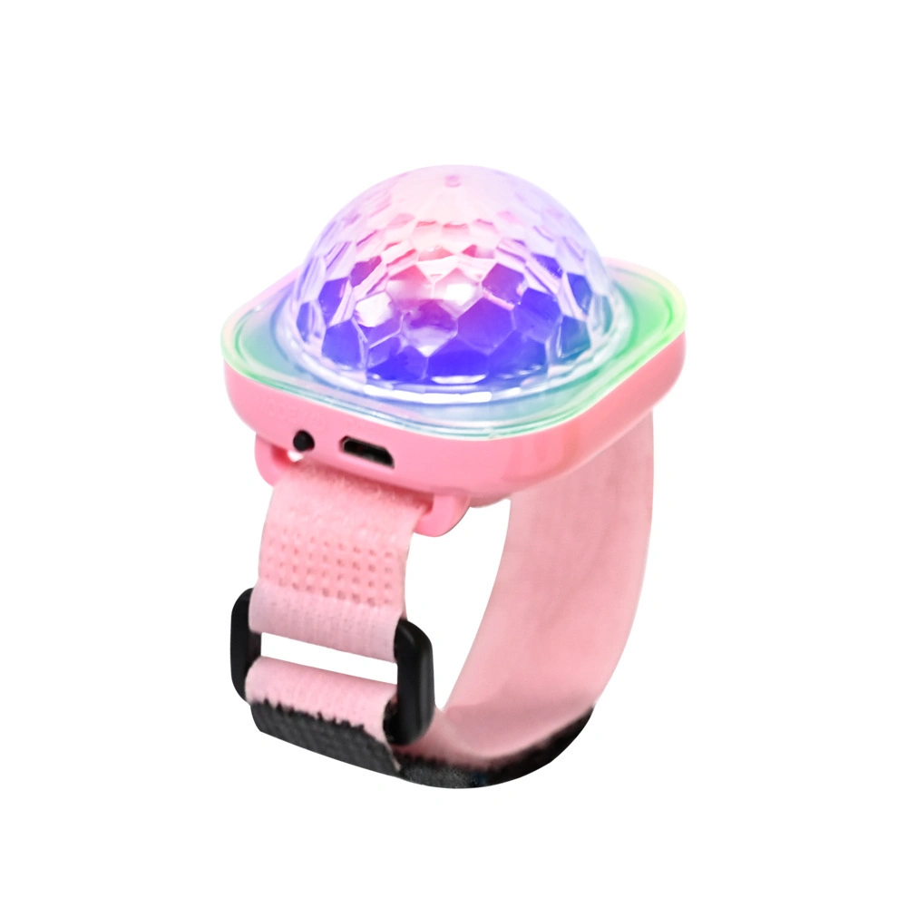 سيارة USB Bracelet Car Sucker من نوع رائع مع مصباح ذكي من السحر مصباح مرحلة الكرة مصباح ساعة قابل للارتداء ملون