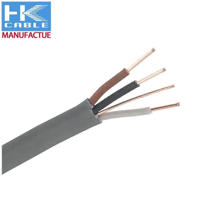 Flat Electrical Wire 2X1.5mm2+1 Copper Conductor Twin and Earth Cable 6242y Twin and Earth Cable