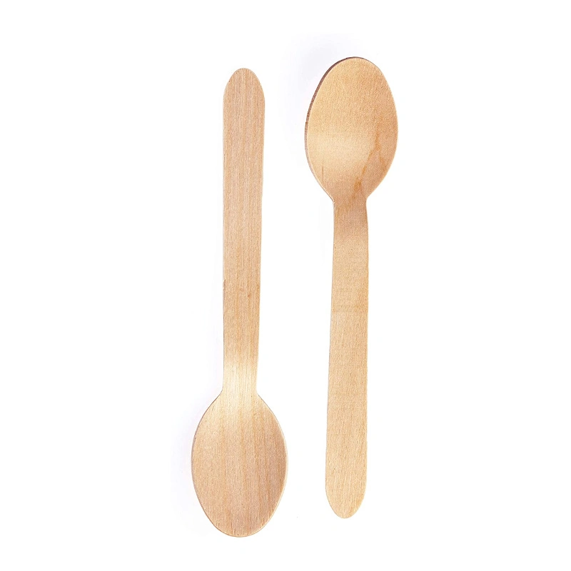 Eco-Friendly Disposable 160mm Birch Wooden Spoon