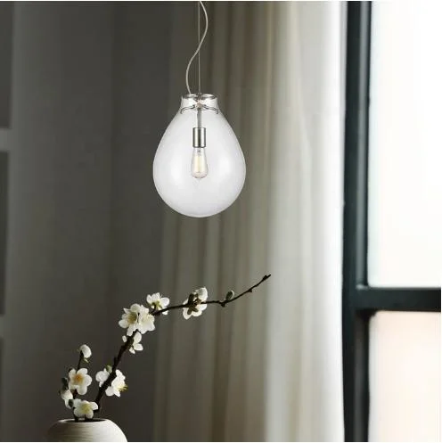 Modern Minimalist Style Home Interior Decoration LED Glass Chandeliers