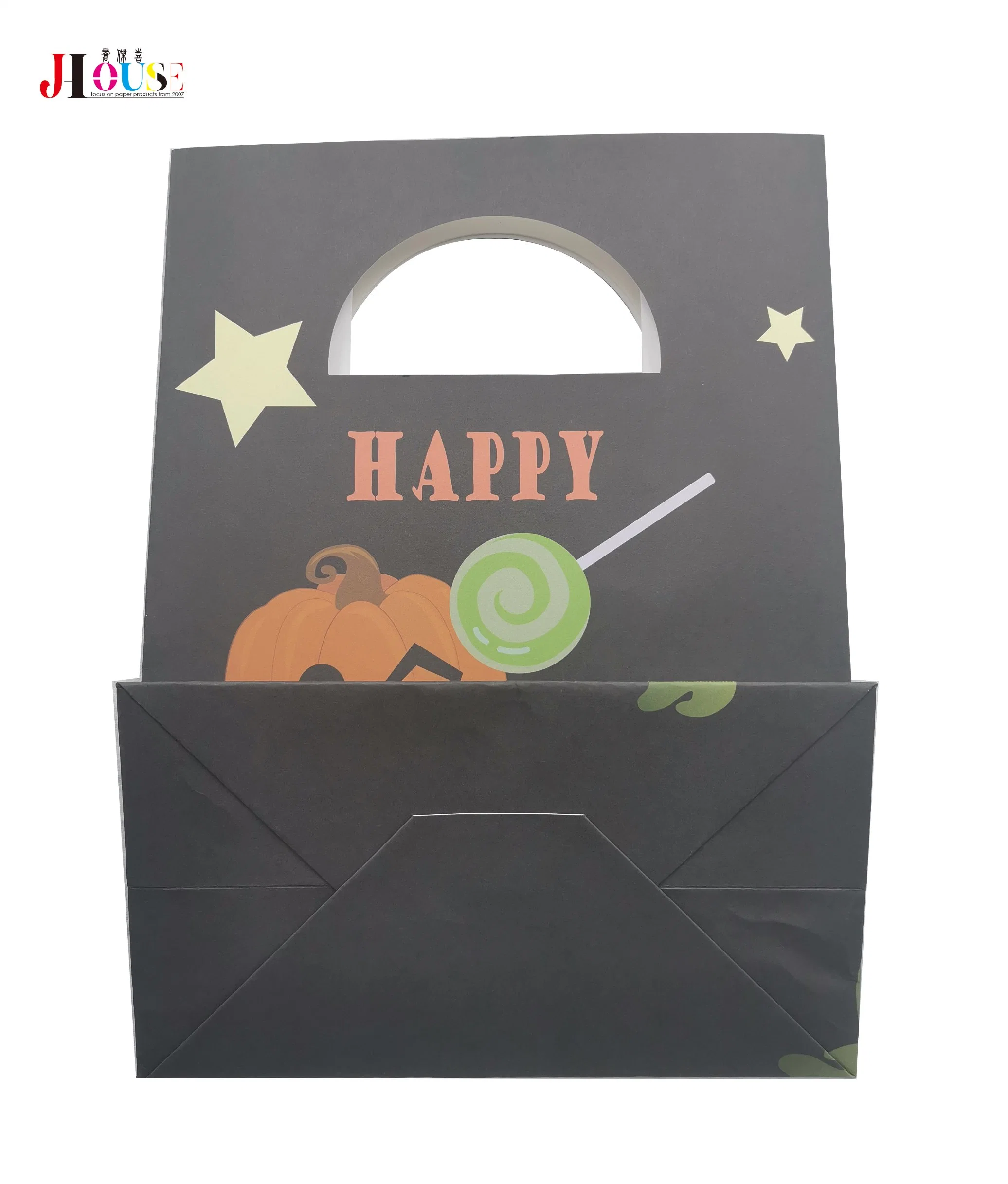 Custom Paper Gift Bag Halloween Gift Bags with Full Color Printing Promotional Bag