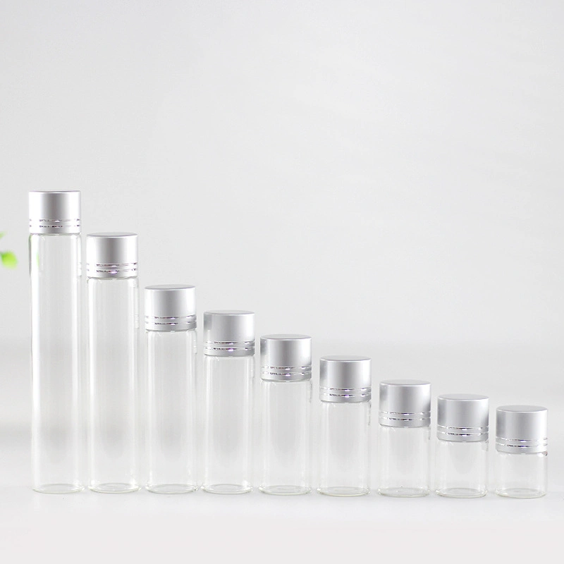 5ml 6ml 8ml 10ml Empty Glass Test Bottle Vials Borosilicate Glass with Aluminum Lid