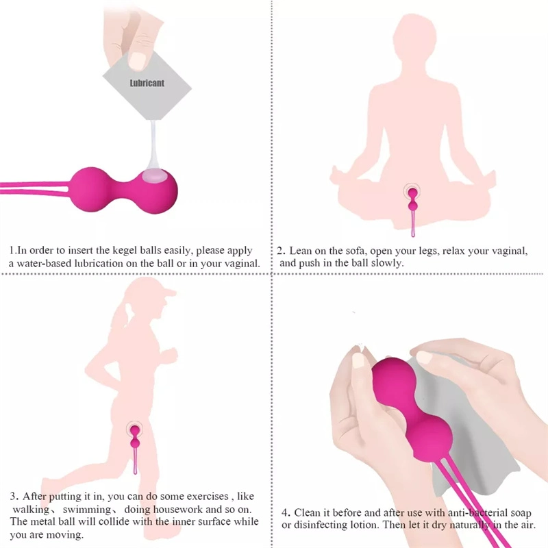 Resistente al agua juguete sexual femenina adulta bolas Kegel para la mujer la recuperación posparto apretar vaginal