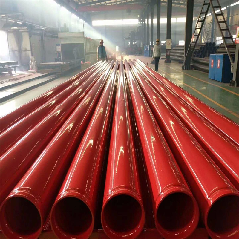 ASTM A795 Epoxid beschichteter ERW und nahtlose Rohre Epoxid beschichteter Stahl Rohr 3PE Epoxidharz Pulverbeschichtung Pulver Einfache Enden gerillte Enden