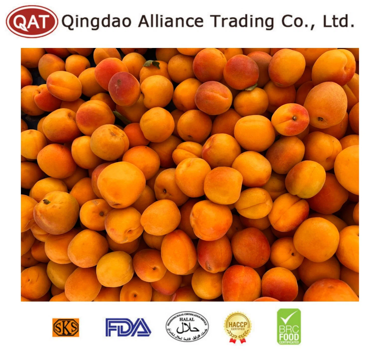 Frozen Fresh IQF Fruits Frozen Apricot Halve with Line Bulk Price