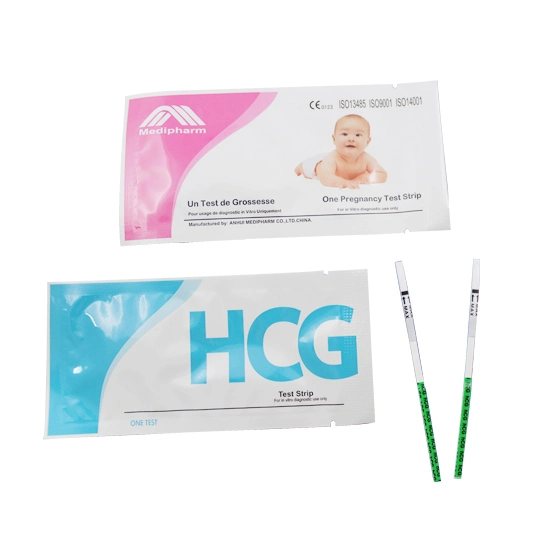 HCG Schwangerschaftstest Teststreifen Urin Teststreifen mit OEM