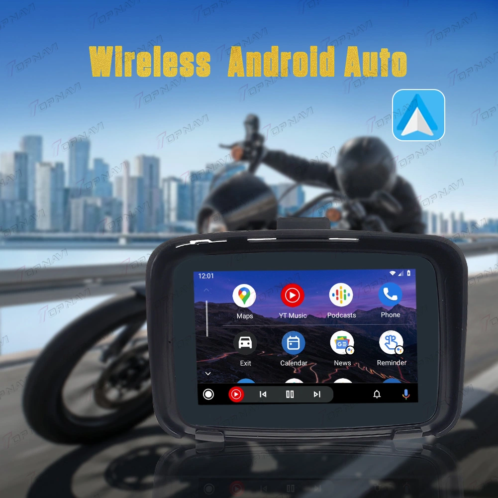 5 Inch Motorcycle Waterproof Carplay Multimedia Player for Motorbike Android Auto Stereo