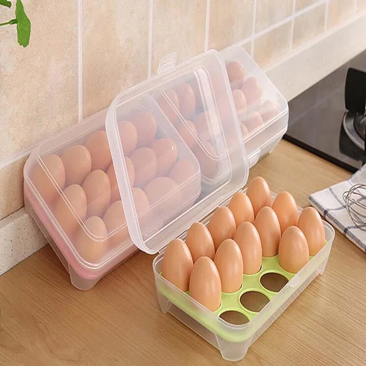 15 Eggs of Hard Plastic PP Transparent Plastic Egg Box&#160;