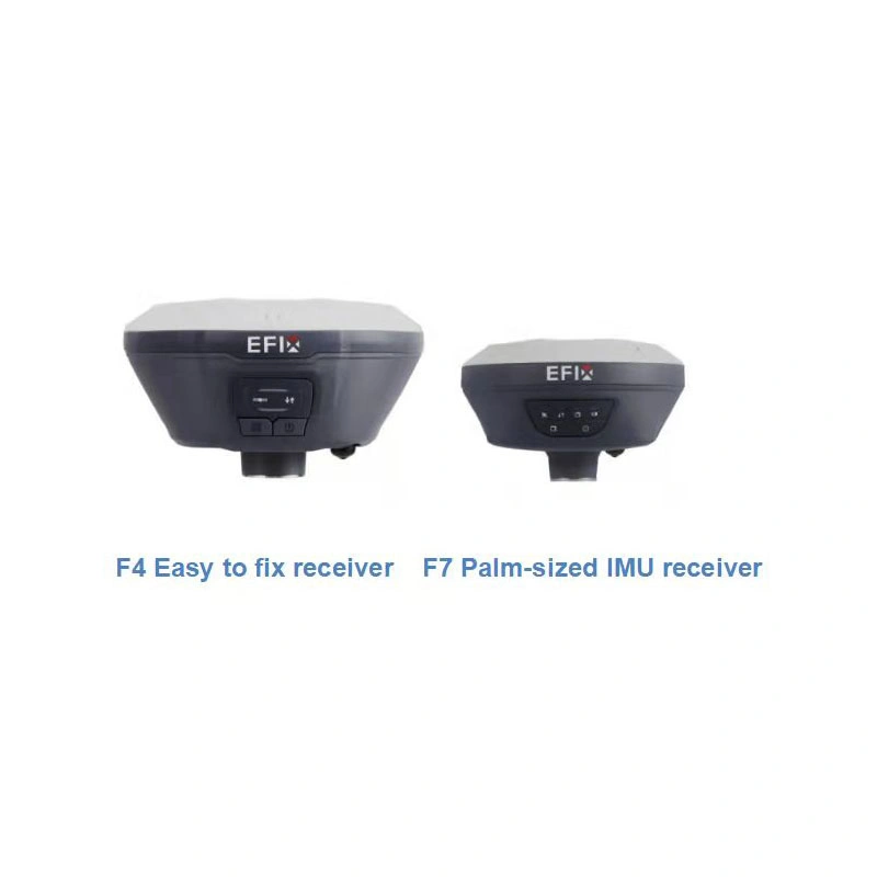 Portable 1608 Channels Efix F4 F7/F7+ Imu Rtk Dgps Gnss Base and Rover Set