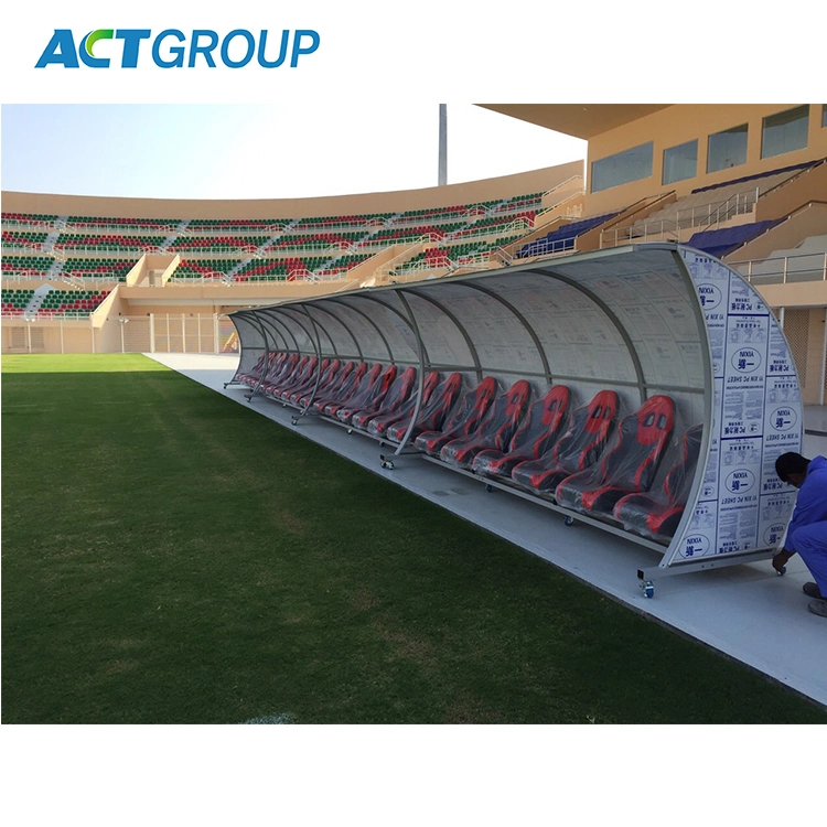 Galvanized Steel Made Portable Football Team Shelter, Mobile Soccer Player Shelters