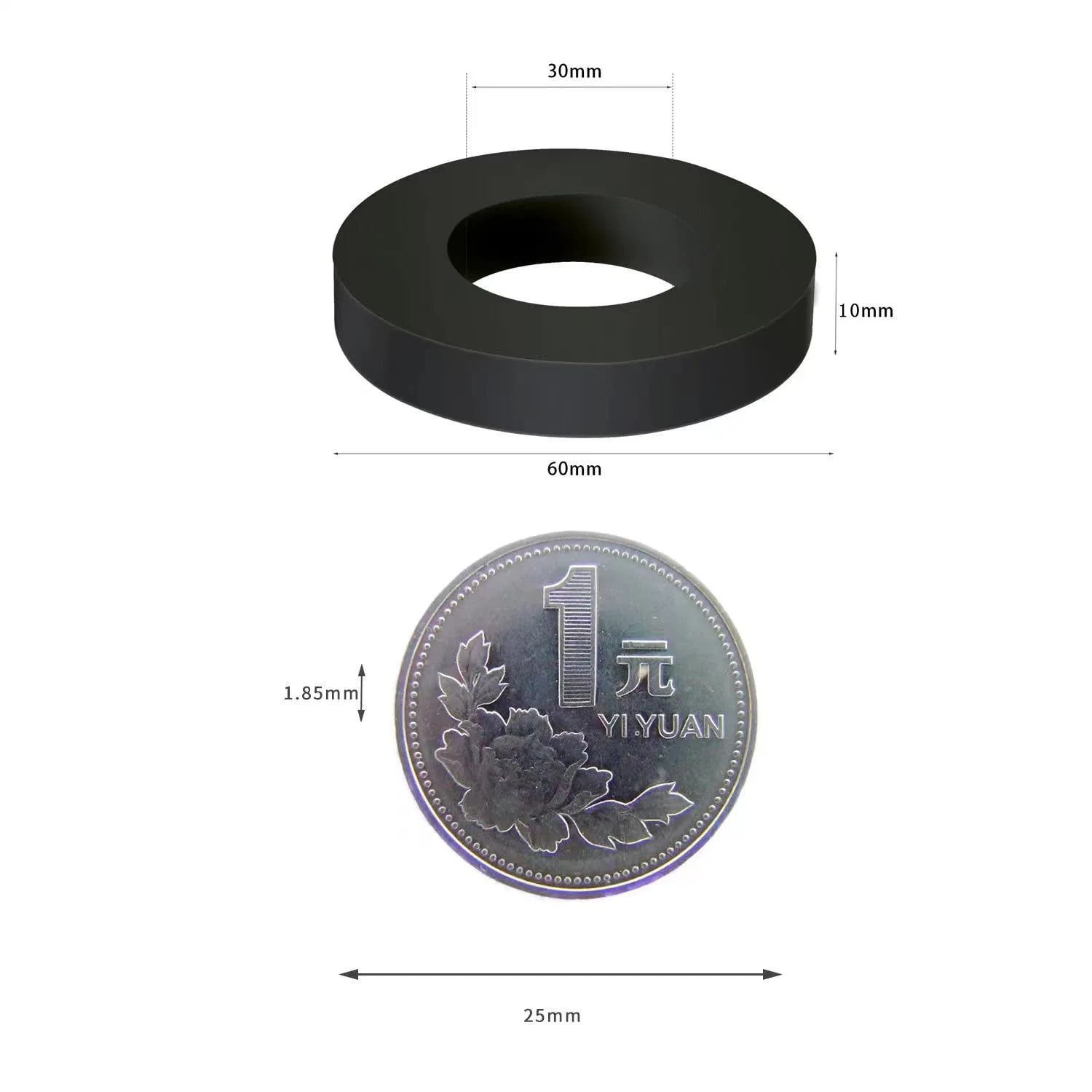 Y30 Ceramic Rings Permanent Hard Ferrite Ring Magnets for Motor Magnet