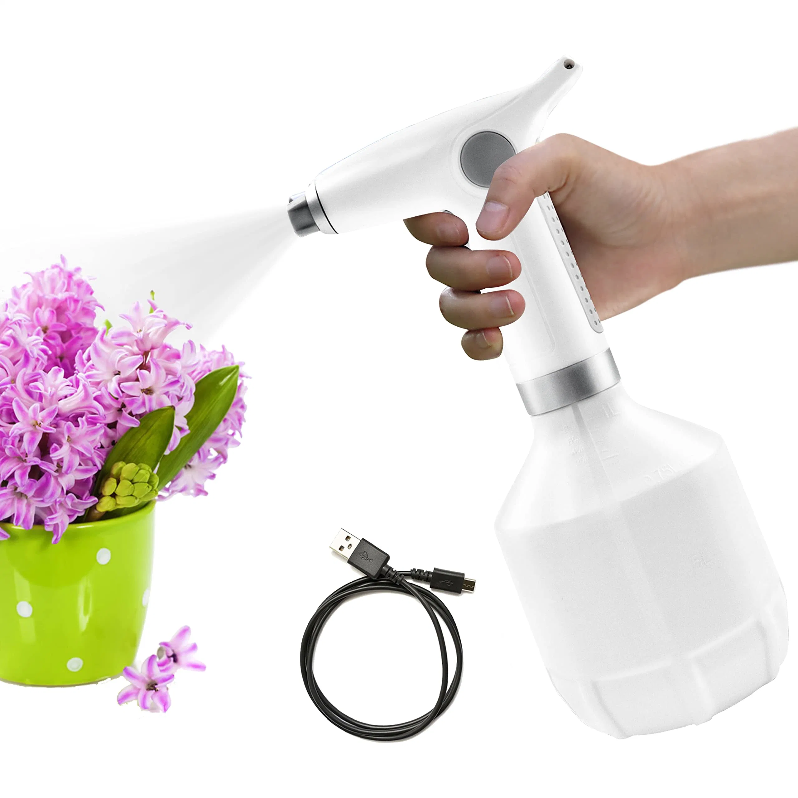 0.26 Gallon Electric Spray Bottle Plant Adjustable Garden Automatic Mister Sprayer