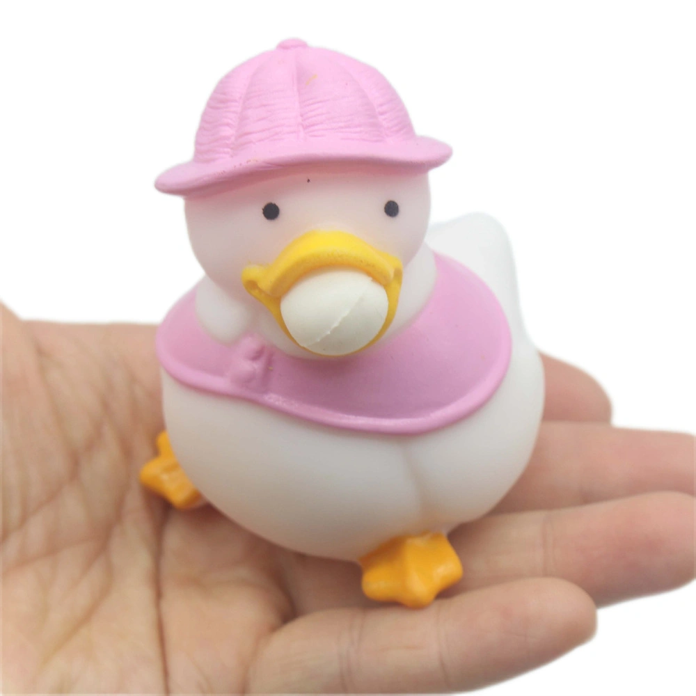 Pato burbuja Squeeze y escupir el pato de la burbuja de bebé pizca pizca Música para niños pequeños juguetes de Regalo de caja de persiana