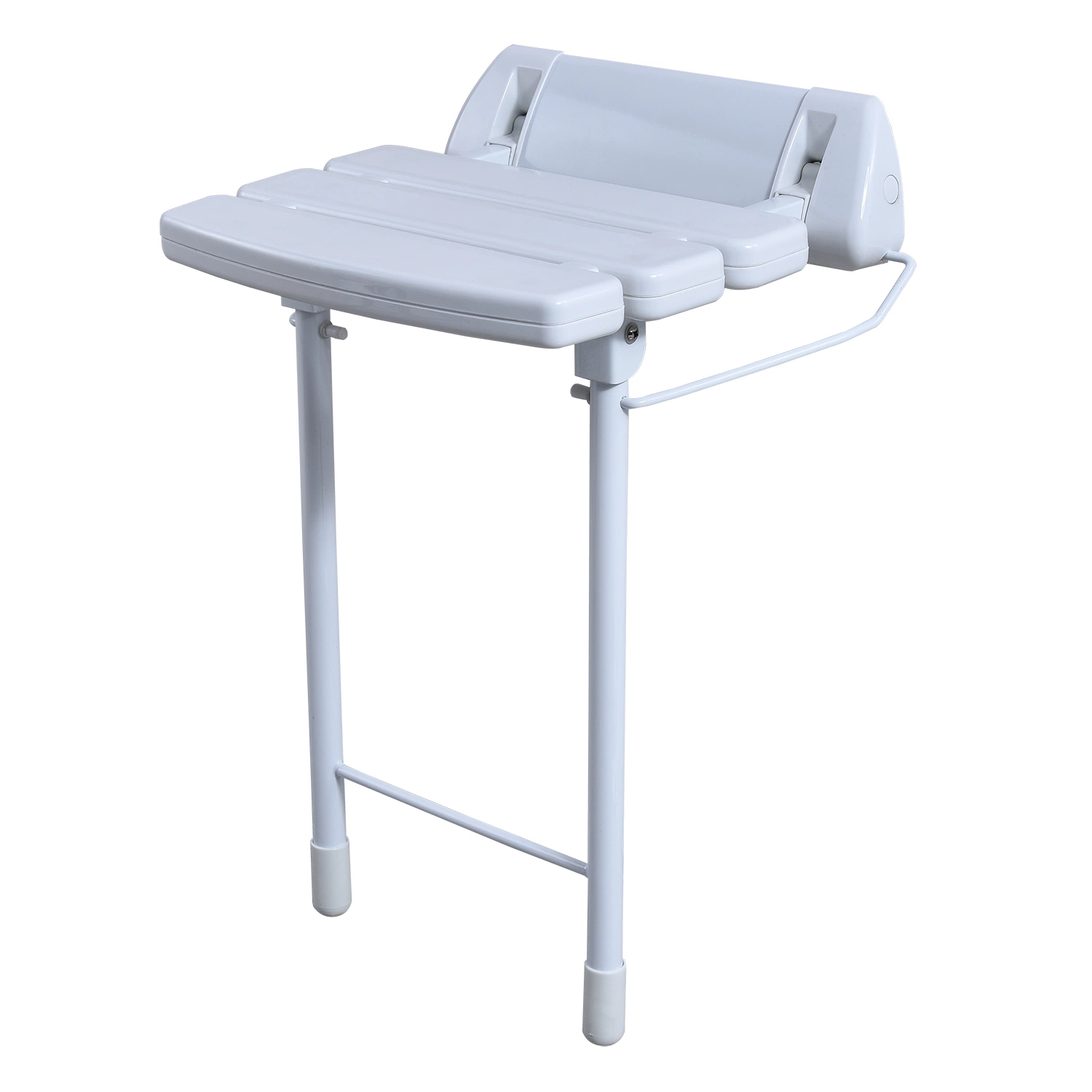 Plastic Folding Shower Seat with Aluminum Brackets and Stainless Steel Legs&Bars