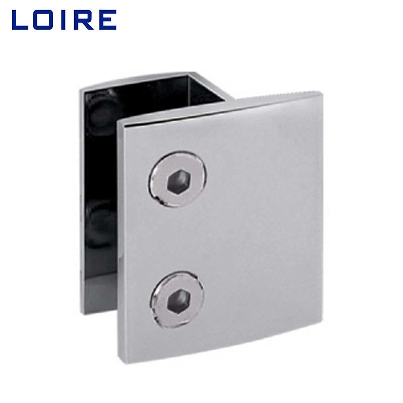 Loire Polished Chrome Solid Brass Glass Shower Door Header Kits Fittings Class Clamps Hardware for Frameless Shower Door