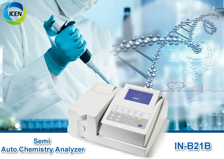 A-B21B 5 pulgadas portátil Labarotory Touch-Screen clínica equipo analizador de Química de la semi-automático