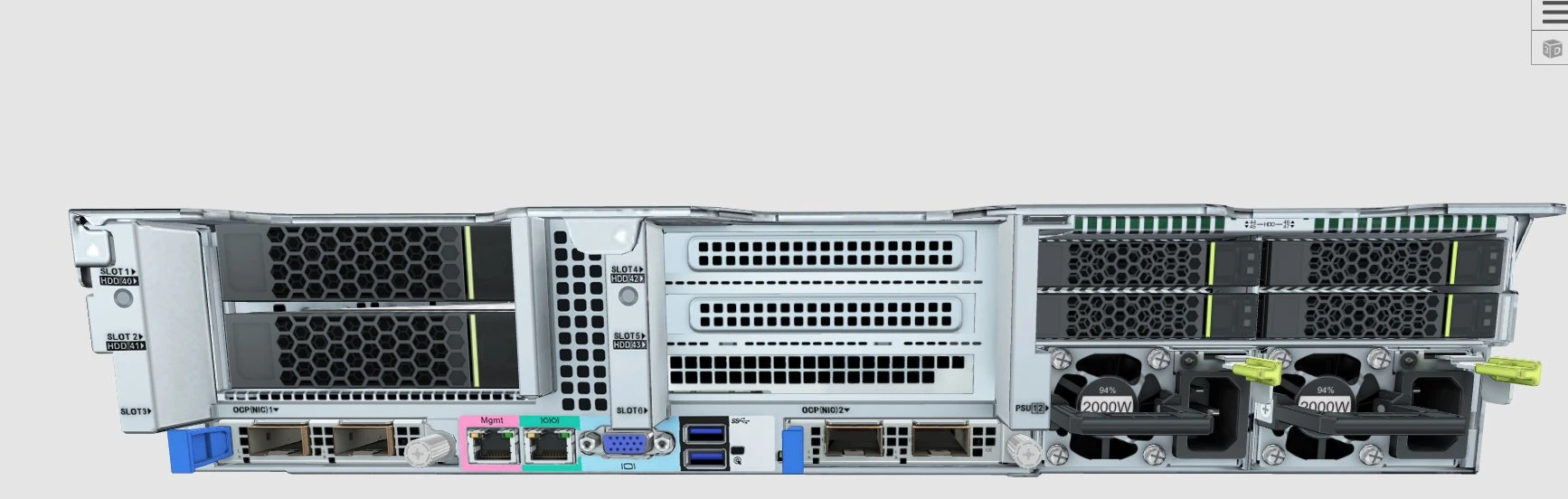 2u, Servidor de rack de 2 sockets Fusionserver 2288h V6 com dois em Tel xeon processadores escalável e 16 ou 32 DIMMS de DDR4