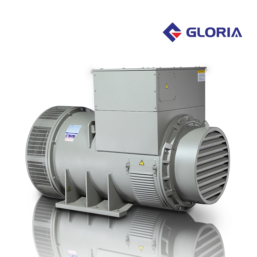 Gloria Gr400c 760kVA 608kw 1500rpm 50Hz 440V One Phase Double Bearing Insulation Class H IP22 High Speed Low Voltage Brushless Electric Generator Alternator