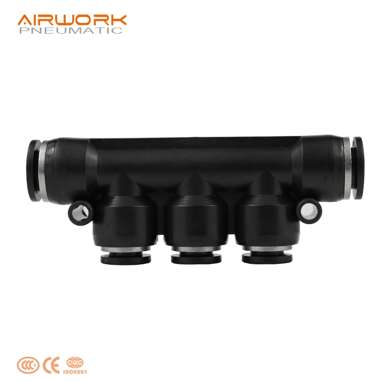 Pkd Five Way Od 6mm Connector China High quality/High cost performance  Pneumatic Fitting 4 6 8 10 12 mm for Pipe Connect