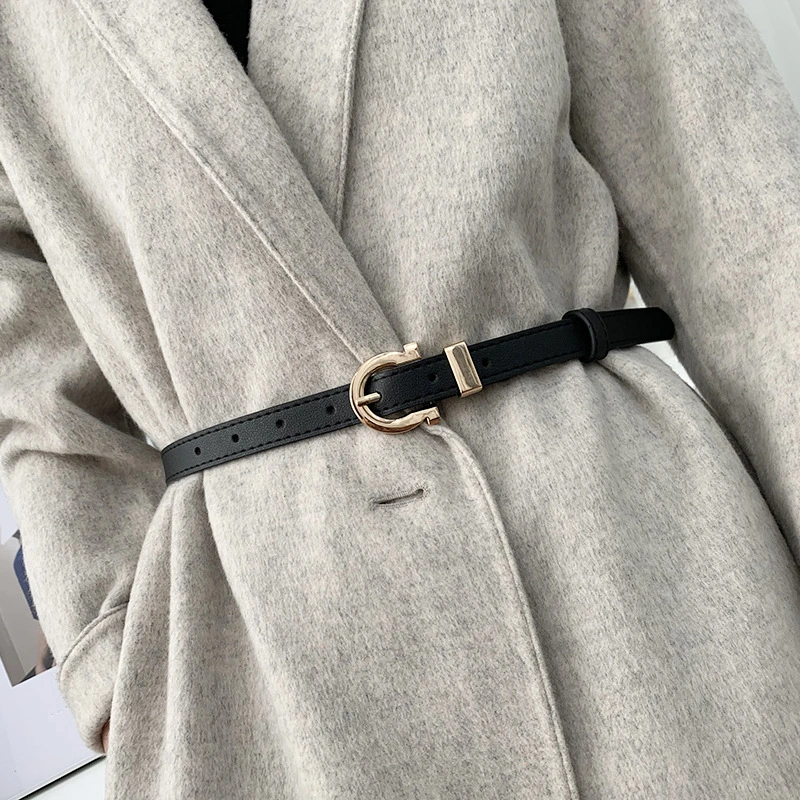 Woman Coat Suit Sweater Belt Decoration PU Leather Material with Metal Buckle New Design Fashion Wholesale Belt Bl-3012