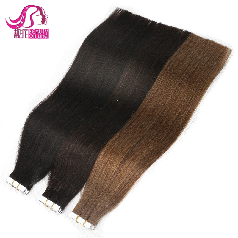 Double Side Tape in Human Hair Extensions Straight or Wavy Black/Brown/Blonde/Ombre Colors