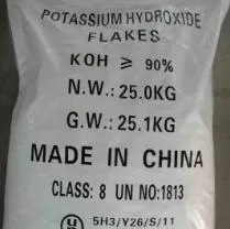 Hidróxido de potássio a 90% de pureza elevada CAS:1310-58-3 fonte de produção para sais de potássio